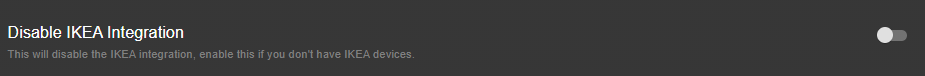 Disable Ikea Integration Checkbox